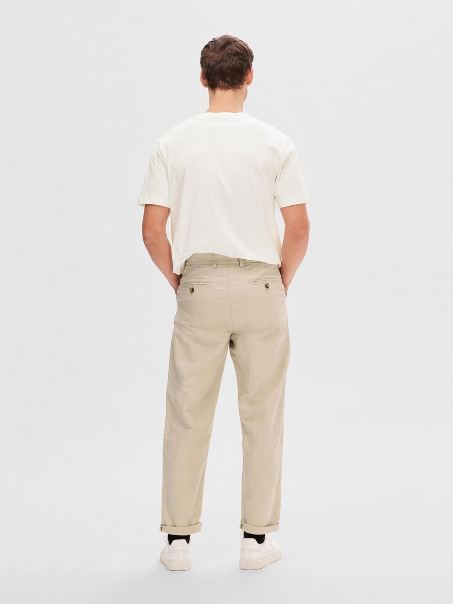 Selected 172 SLIM FIT TAPERED TROUSERS, Pure Cashmere, highres - 16092733_PureCashmere_004.jpg