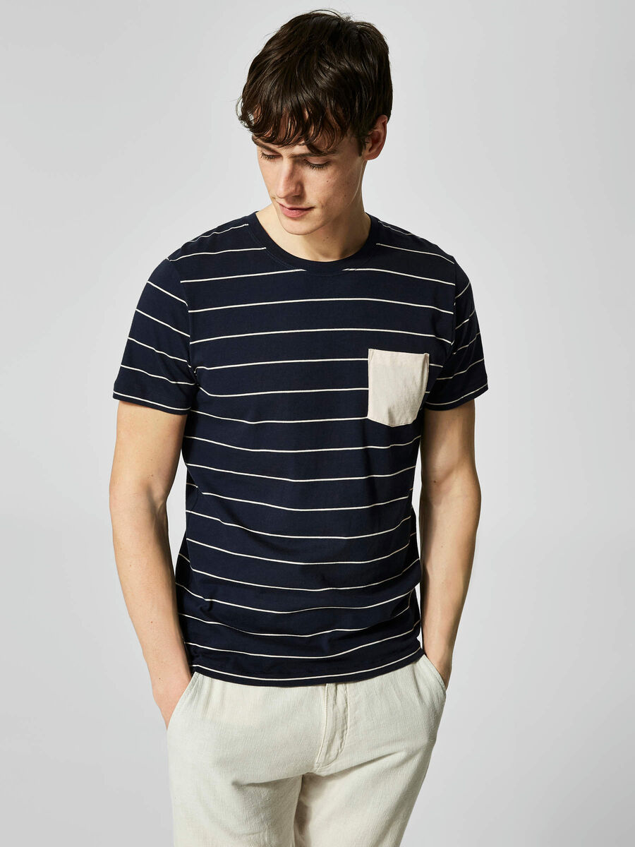 Selected STRIPED - T-SHIRT, Dark Sapphire, highres - 16061844_DarkSapphire_613212_003.jpg