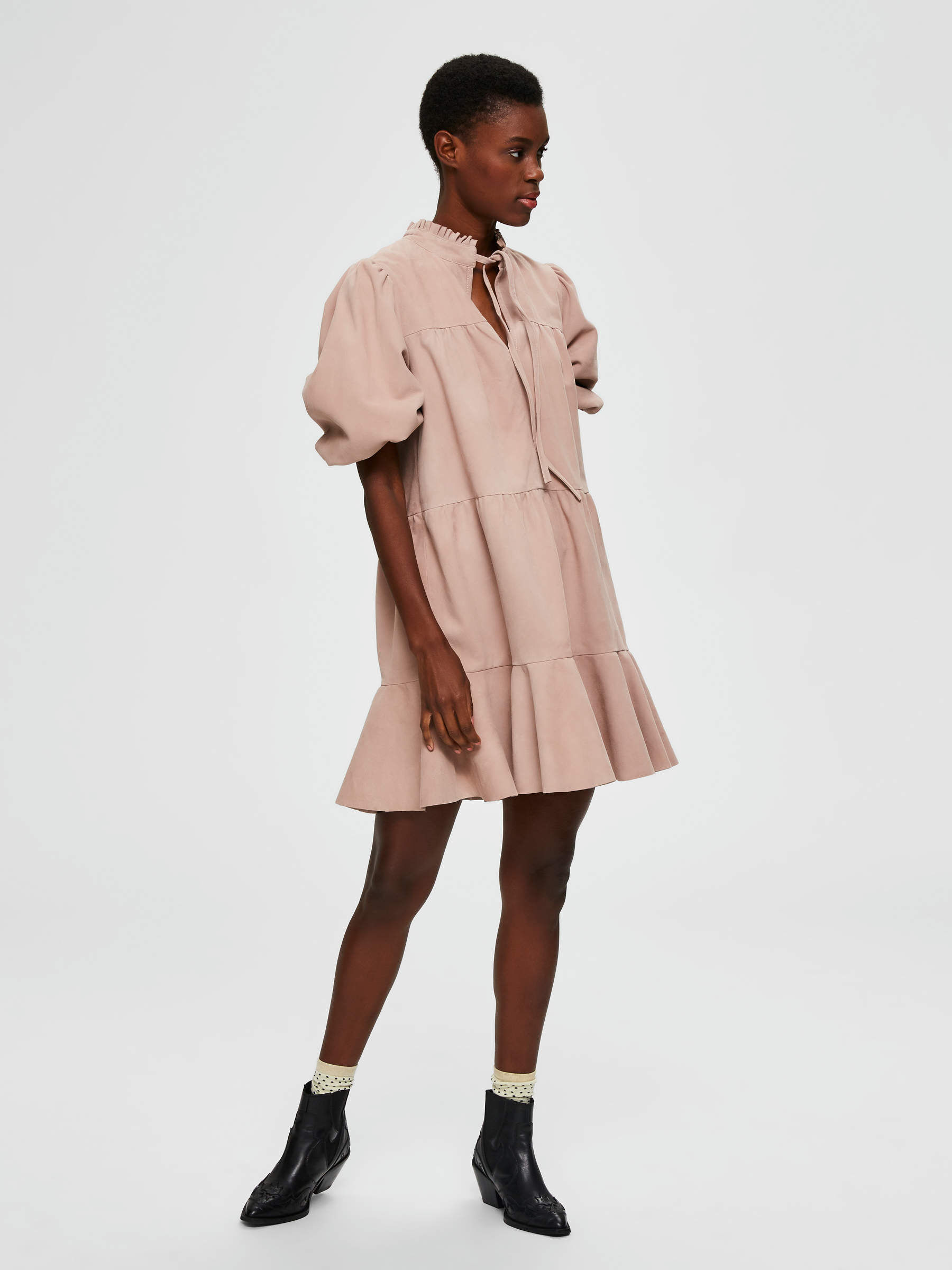 Suede mini dress on sale