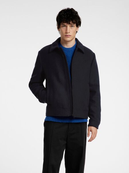 Selected ZIPPED WOOL BLEND JACKET, Sky Captain, highres - 16094323_SkyCaptain_003.jpg