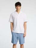 Selected LINNENMIX OVERHEMD MET KORTE MOUWEN, White, highres - 16092978_White_003.jpg