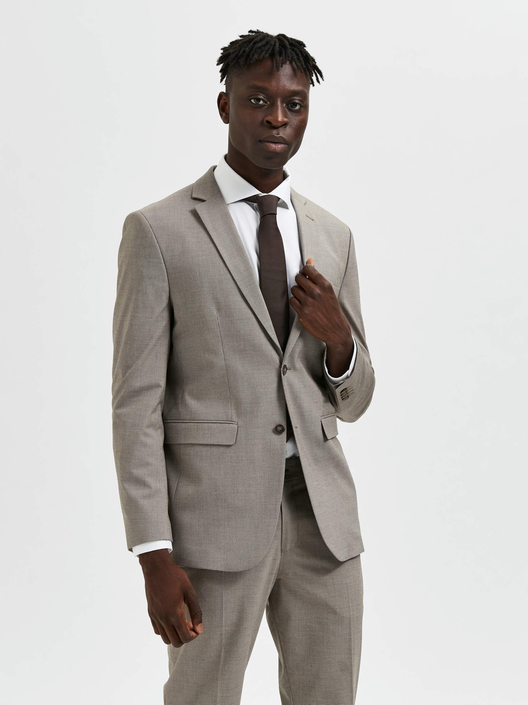 SLIM FIT BLAZER Brown SELECTED HOMME
