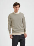 Selected STRIPETE STRIKKET PULLOVER, Oatmeal, highres - 16086647_Oatmeal_967591_003.jpg