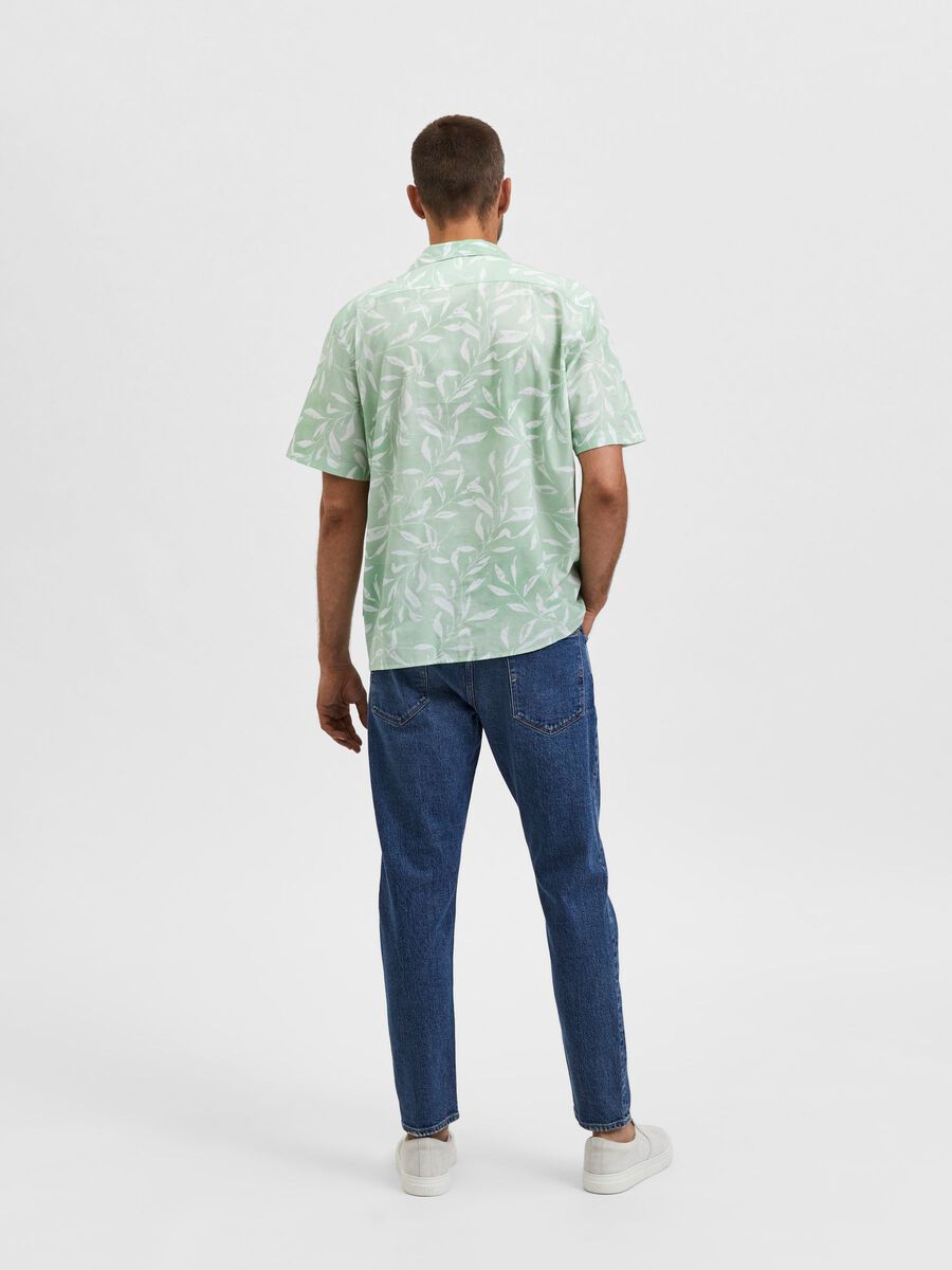 Selected TEJIDO ESTAMPADO CAMISA, Granite Green, highres - 16087538_GraniteGreen_982018_004.jpg