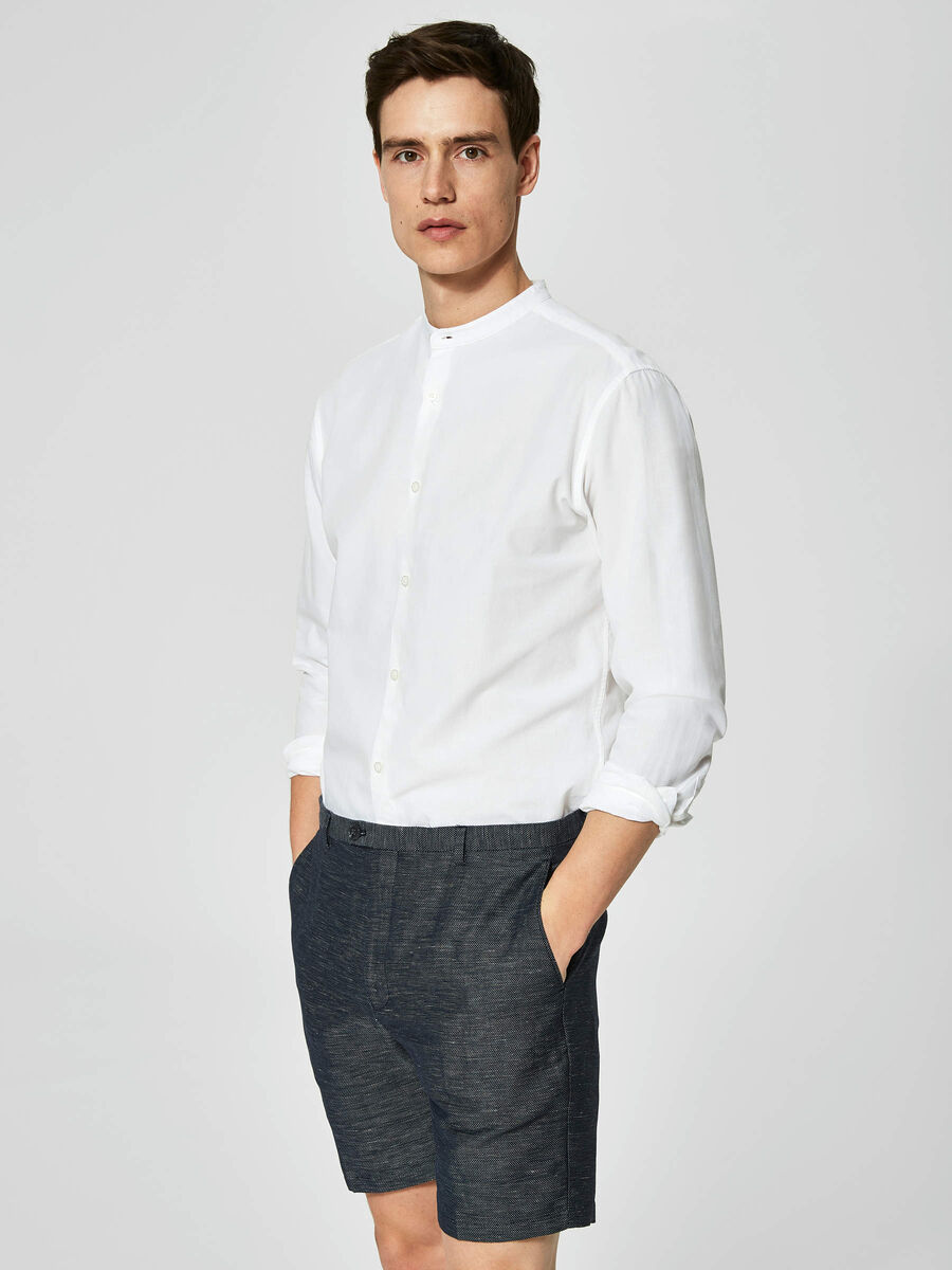 Selected MANDARINKRAGE - SLIM FIT SKJORTE, Bright White, highres - 16061932_BrightWhite_003.jpg