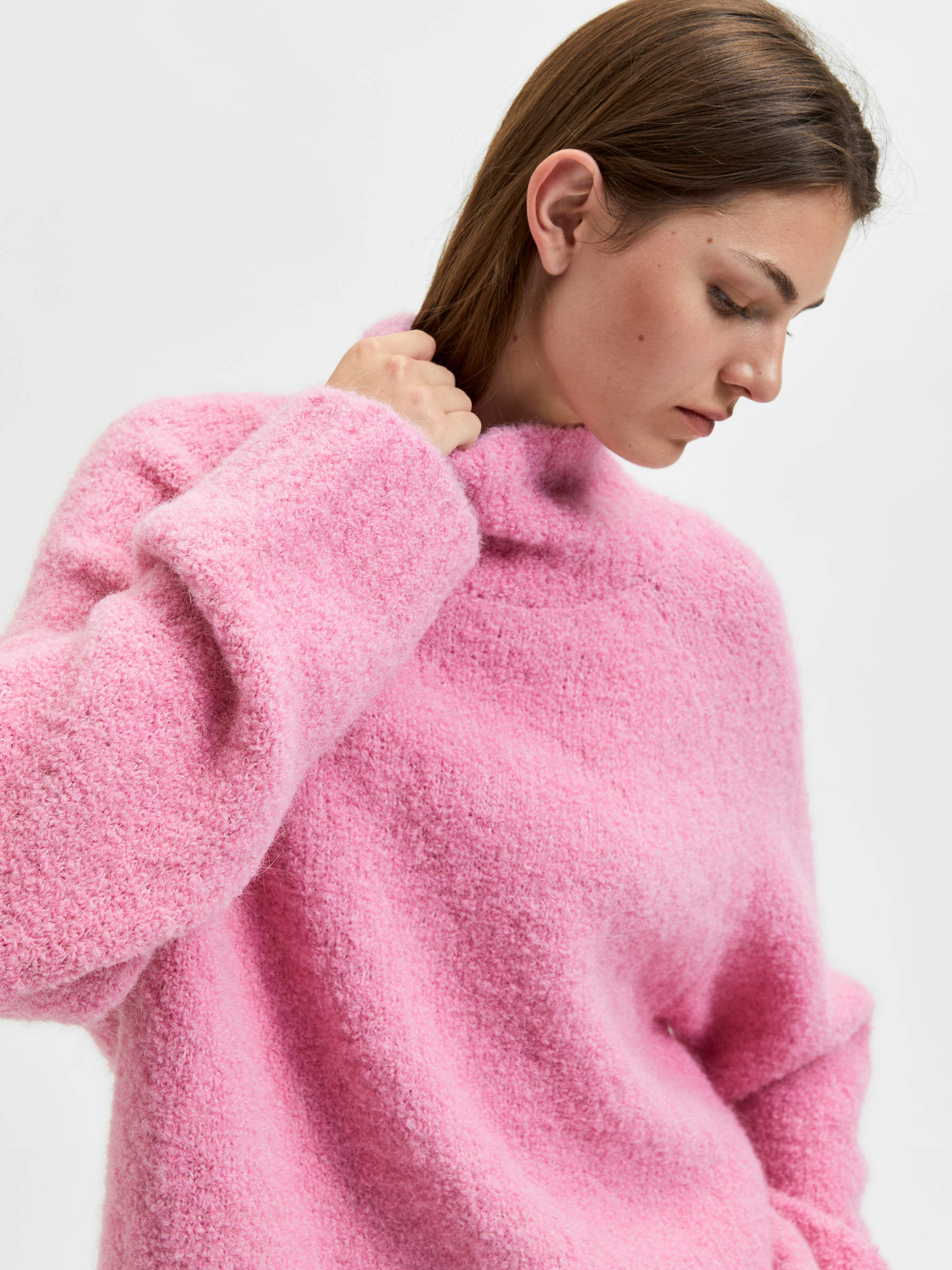 FLARED SLEEVE KNITTED JUMPER | Purple | SELECTED FEMME®