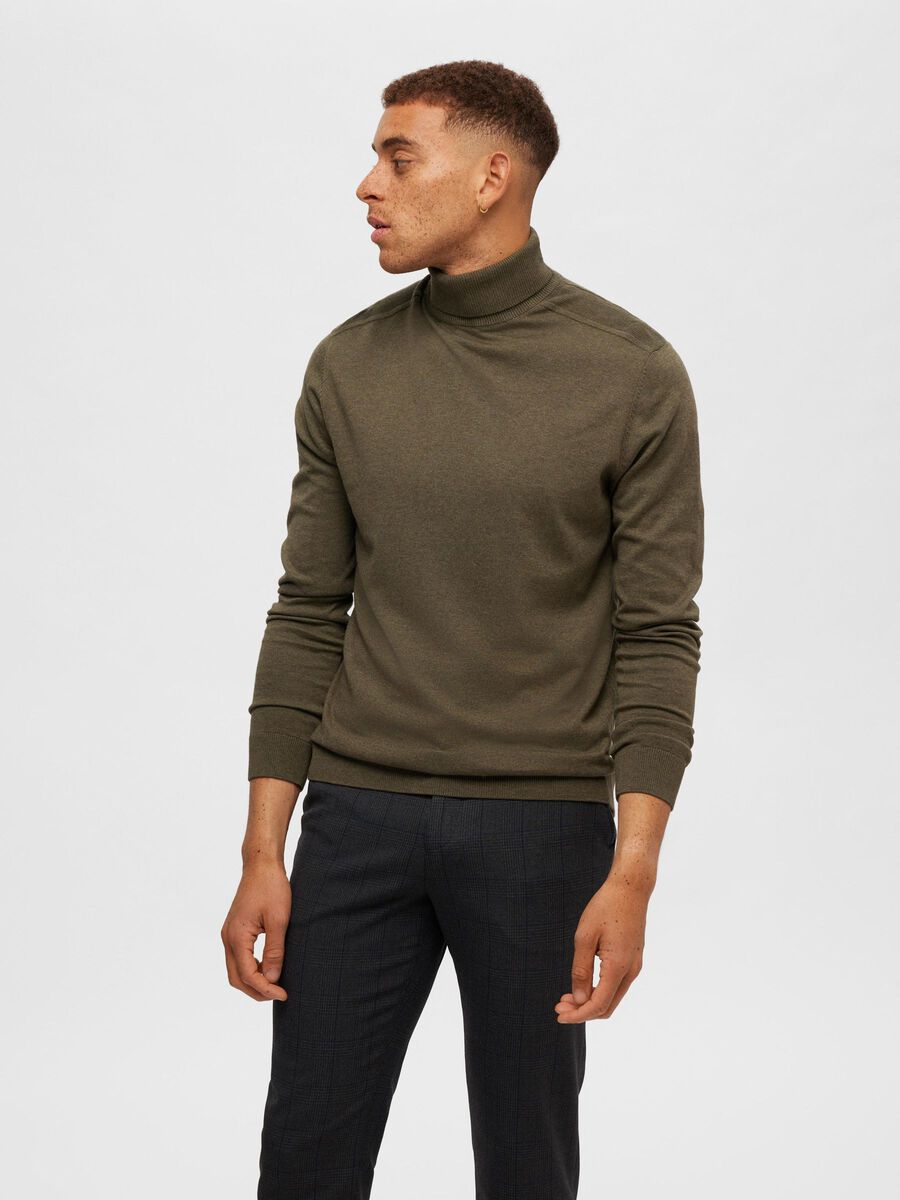 Selected LANGARM ROLLKRAGEN PULLOVER, Ivy Green, highres - 16074684_IvyGreen_779199_003.jpg