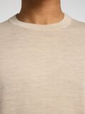 Selected 100% MERINO WOOL CREWNECK JUMPER, Oatmeal, highres - 16094647_Oatmeal_1151275_006.jpg