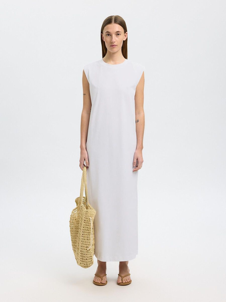 Selected ALGODÓN, SIN MANGAS VESTIDO MAXI, Bright White, highres - 16097881_BrightWhite_003.jpg