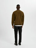 Selected LONG SLEEVED SWEATSHIRT, Dark Olive, highres - 16085889_DarkOlive_004.jpg