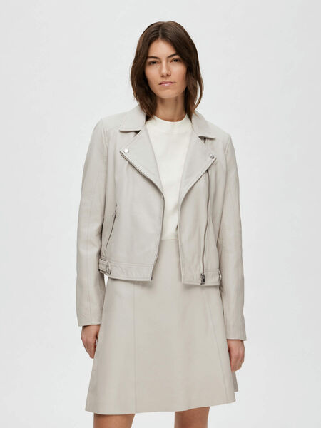 Selected CLASSIC VESTE EN CUIR, Feather Gray, highres - 16071712_FeatherGray_003.jpg