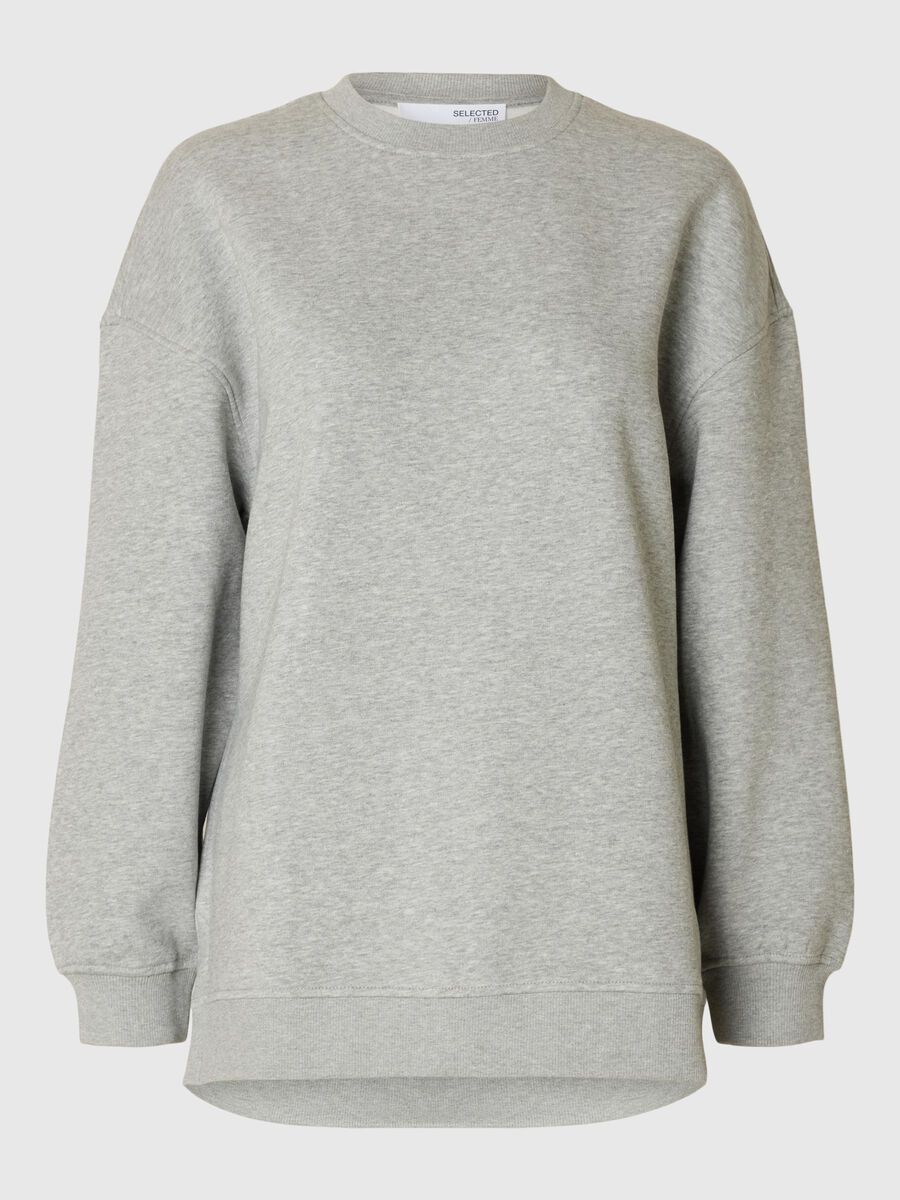 Selected LÅNG SWEATSHIRT, Light Grey Melange, highres - 16095495_LightGreyMelange_001.jpg