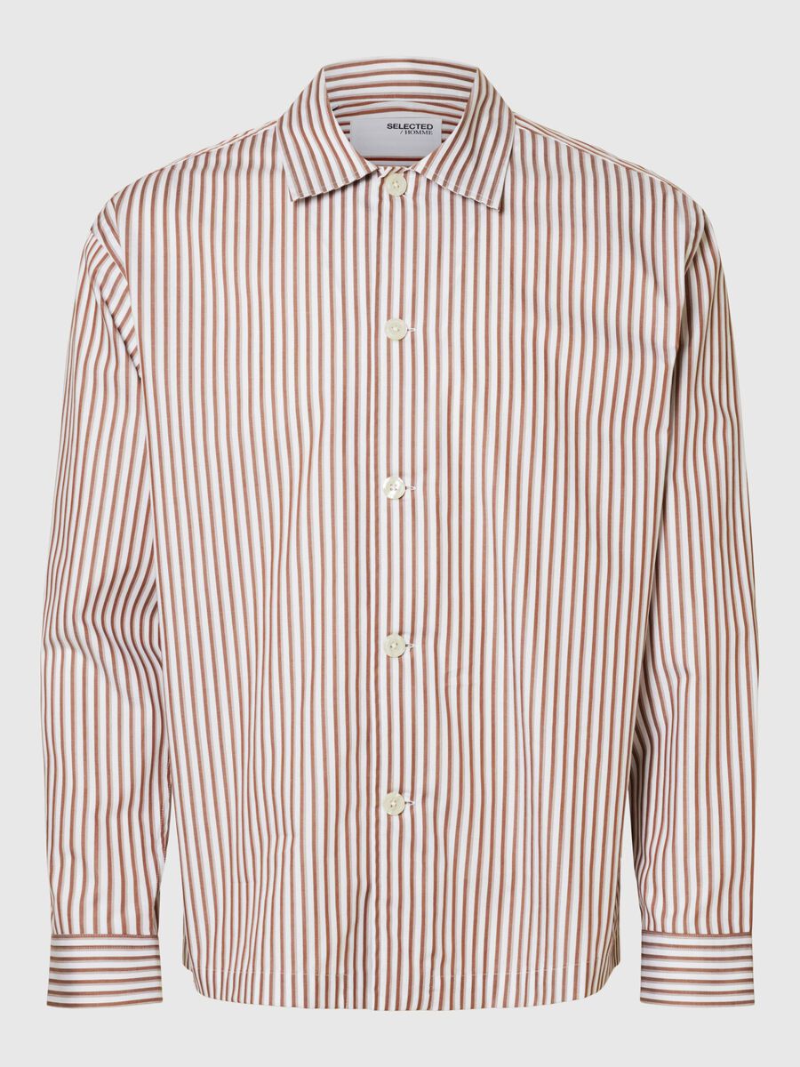 Selected 100% BOMULD OVERSHIRT, Kelp, highres - 16097827_Kelp_1185327_001.jpg