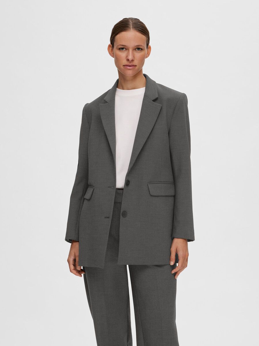 Selected RELAXED BLAZER, Dark Grey Melange, highres - 16092059_DarkGreyMelange_003.jpg