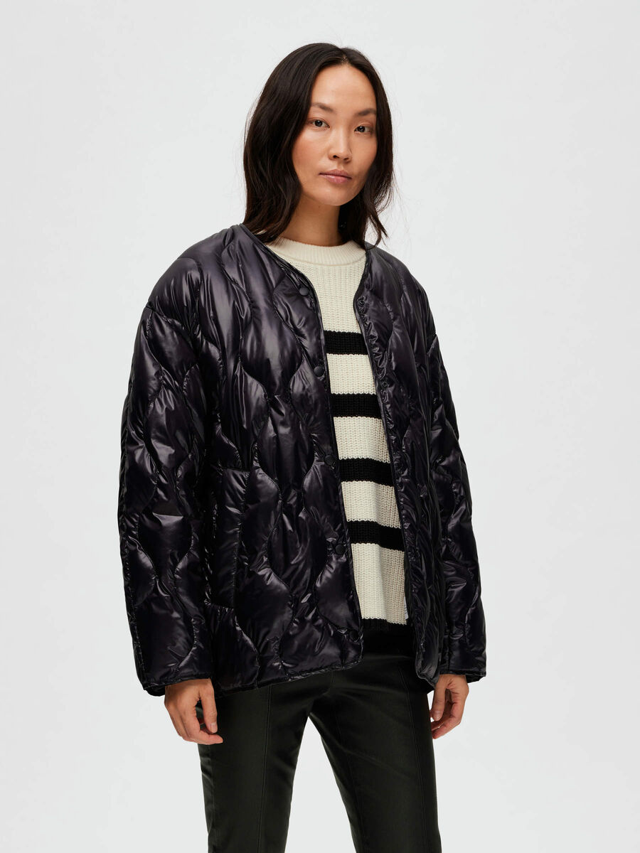 Selected OVERSIZED RE:DOWN® STEPPJACKE, Black, highres - 16088008_Black_003.jpg