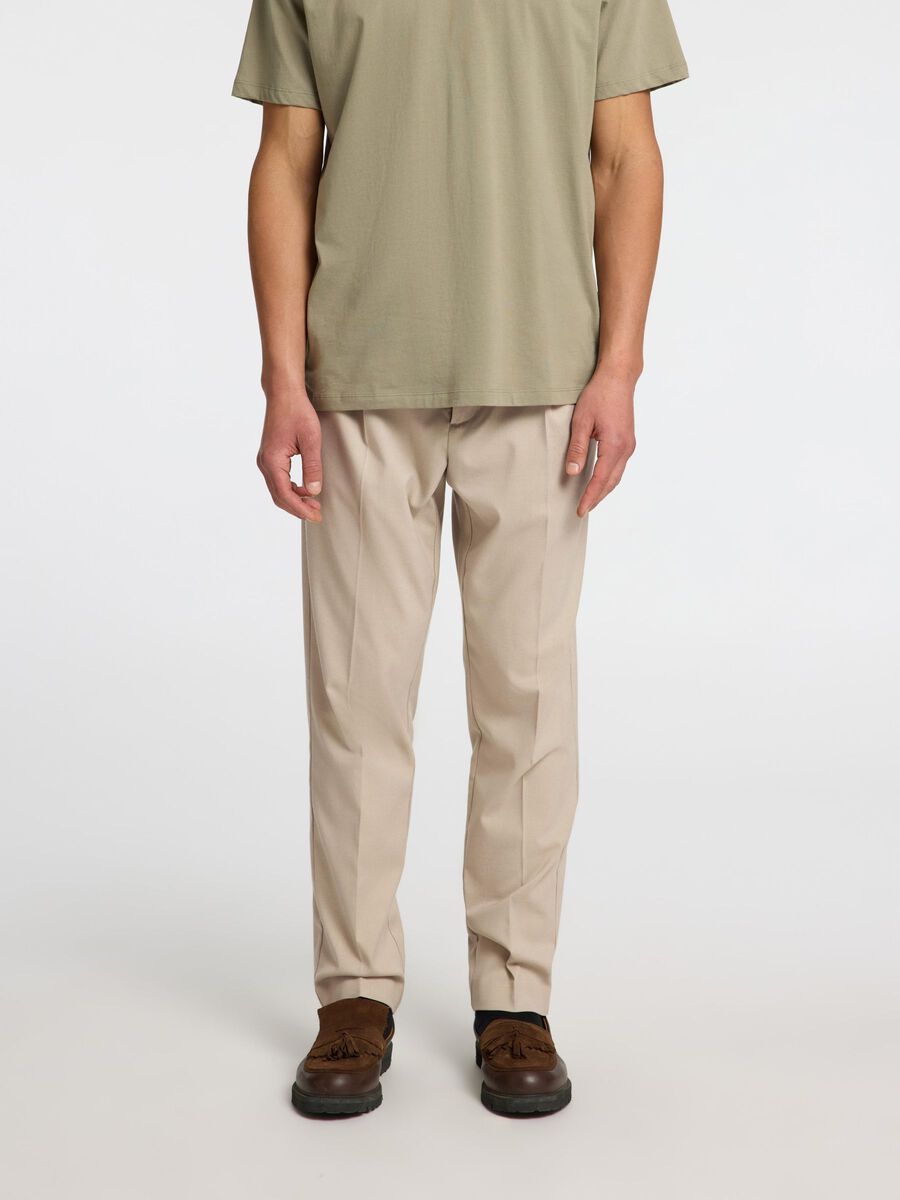 Selected PLISSÉ EN VISCOSE MÉLANGÉE PANTALON, Pure Cashmere, highres - 16094358_PureCashmere_003.jpg
