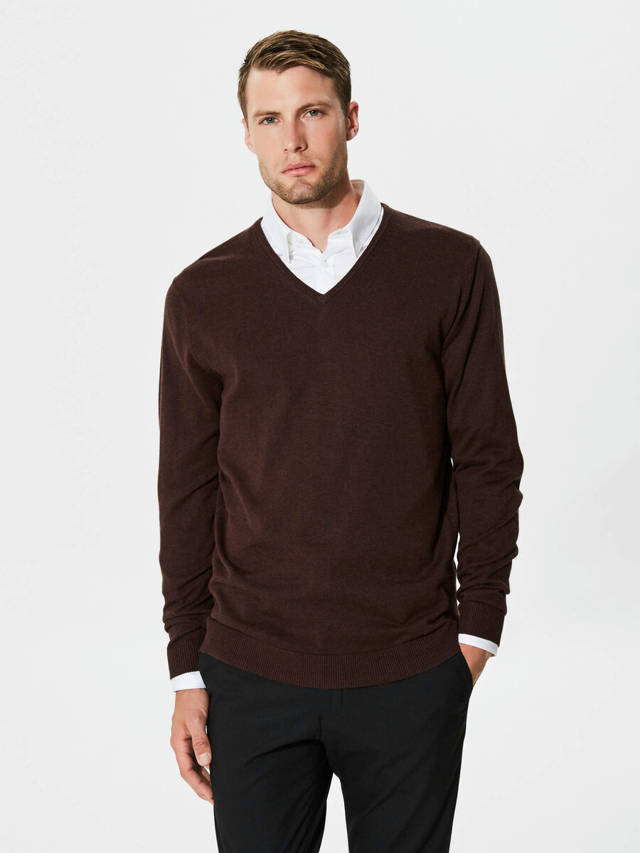 Selected SEIDENMISCHFASER- PULLOVER, Bordeaux, highres - 16058642_Bordeaux_003.jpg