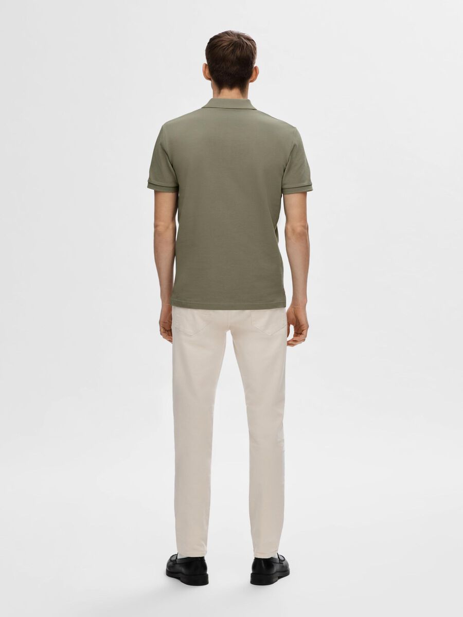 Selected CLASSIC POLO SHIRT, Vetiver, highres - 16087839_Vetiver_004.jpg