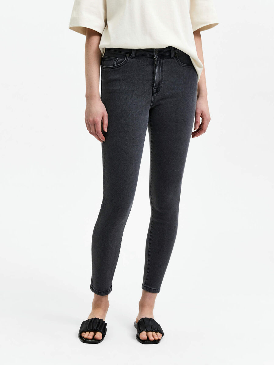 Selected NORMALHÖGA SKINNY FIT-JEANS, Medium Grey Denim, highres - 16085709_MediumGreyDenim_003.jpg