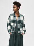 Selected CHECK PRINT FLANNEL - OVERSHIRT, Hunter Green, highres - 16080004_HunterGreen_857267_003.jpg