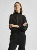 Selected SOFT TOUCH HALF ZIP SWEAT SWEATSHIRT, Black, highres - 16079998_Black_003.jpg