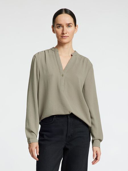 Selected LONG-SLEEVED BLOUSE, Vetiver, highres - 16079688_Vetiver_003.jpg