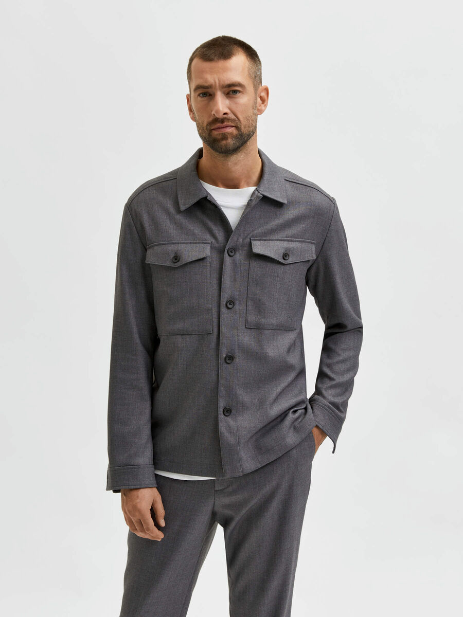 Selected HYBRID BLAZER, Grey Melange, highres - 16082812_GreyMelange_003.jpg