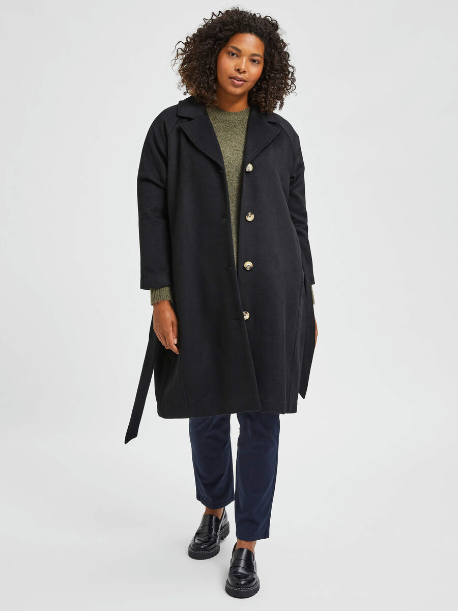 Selected CURVE LONGUE LAINE MANTEAU, Black, highres - 16082156_Black_003.jpg