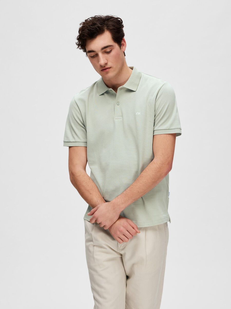 Selected KLASSISCHES POLO SHIRT, Desert Sage, highres - 16087839_DesertSage_003.jpg