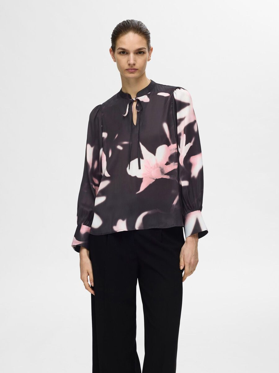 Selected FLORAL PRINTED BLOUSE, Peony, highres - 16095200_Peony_1130628_003.jpg