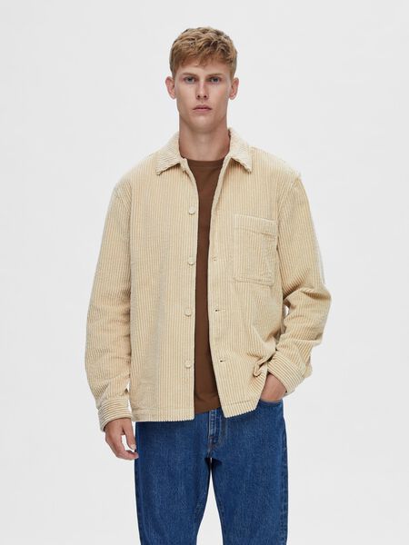 Selected CORD OVERSHIRT, Oatmeal, highres - 16090992_Oatmeal_1053441_003.jpg