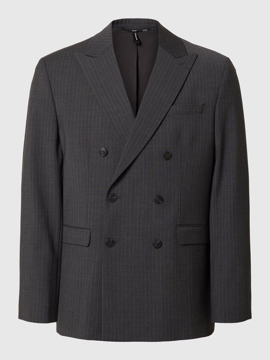 Selected NADELSTREIFEN ZWEIREIHIGER BLAZER, Dark Grey, highres - 16095798_DarkGrey_1144295_001.jpg