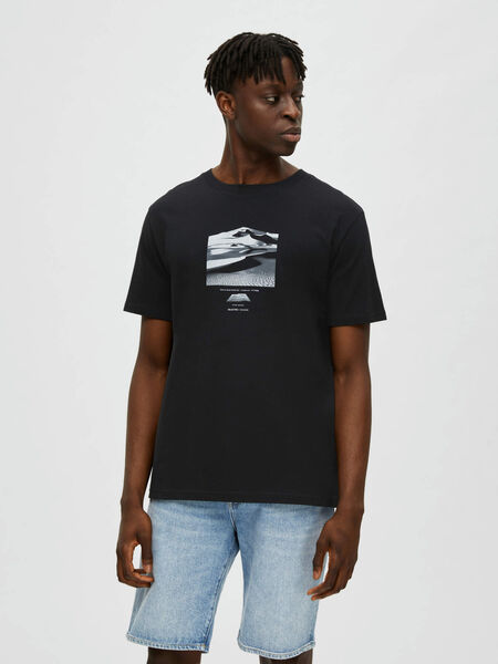 Selected GRAPHIC PRINT T-SHIRT, Black, highres - 16088539_Black_003.jpg