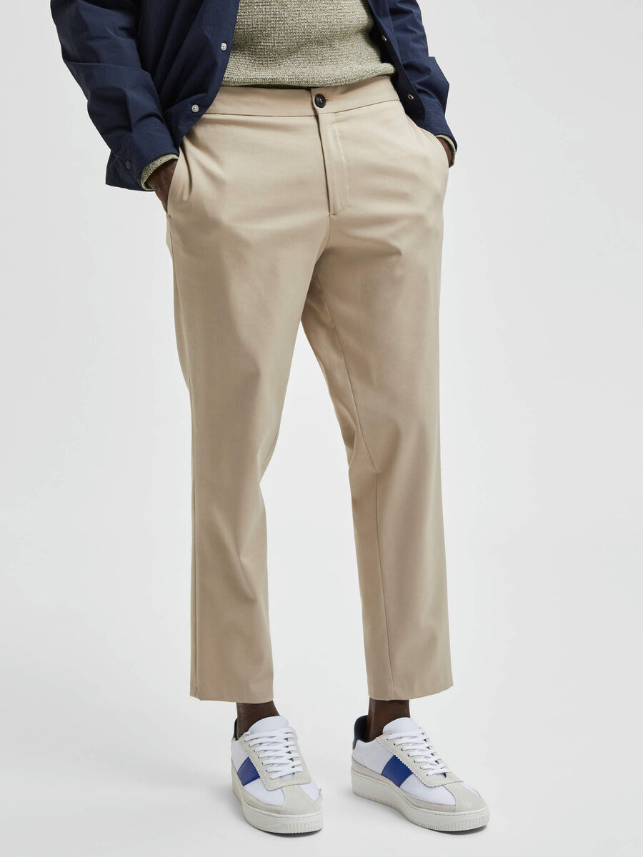 Selected ANKLE PERFORMANCE TROUSERS, Sand, highres - 16079733_Sand_003.jpg