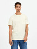 Selected COL RAS DE COU T-SHIRT, Cloud Cream, highres - 16086363_CloudCream_003.jpg