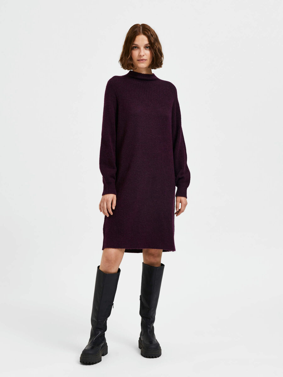 Selected RIBBED KNITTED DRESS, Potent Purple, highres - 16087624_PotentPurple_991611_005.jpg