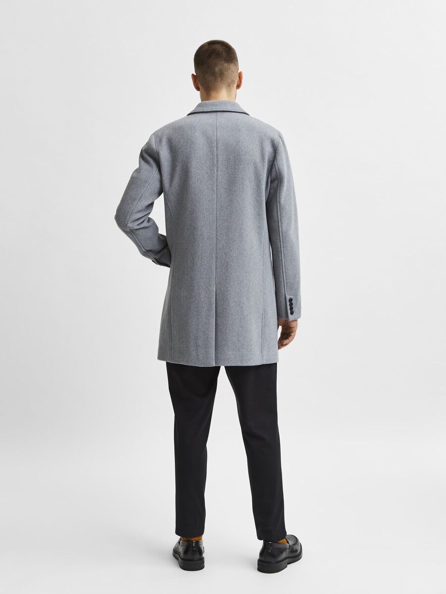 Selected CLASSIQUE MANTEAU, Grey Melange, highres - 16081403_GreyMelange_885971_004.jpg