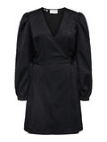 Selected BALLOON SLEEVED MINI DRESS, Black, highres - 16081800_Black_001.jpg