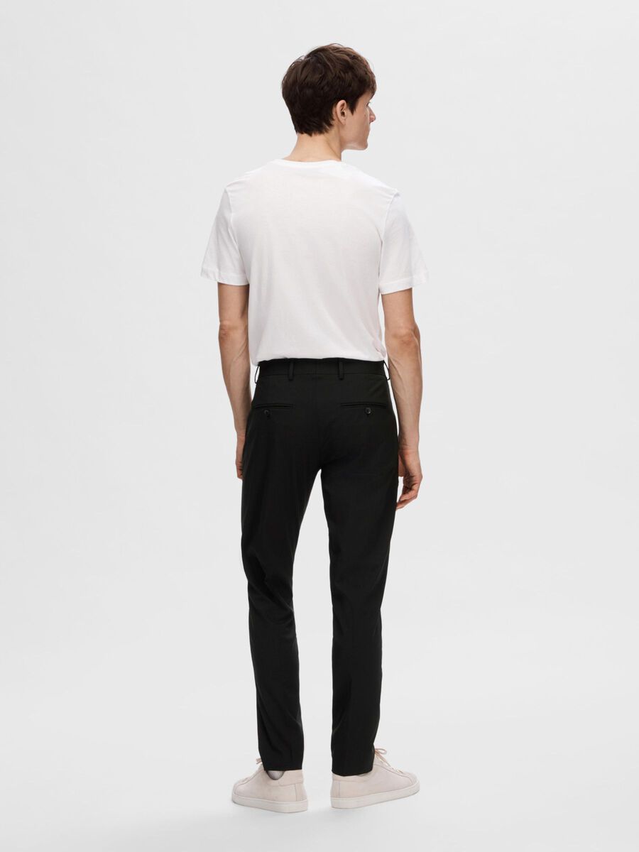 Selected SLIM FIT TROUSERS, Black, highres - 16051390_Black_004.jpg