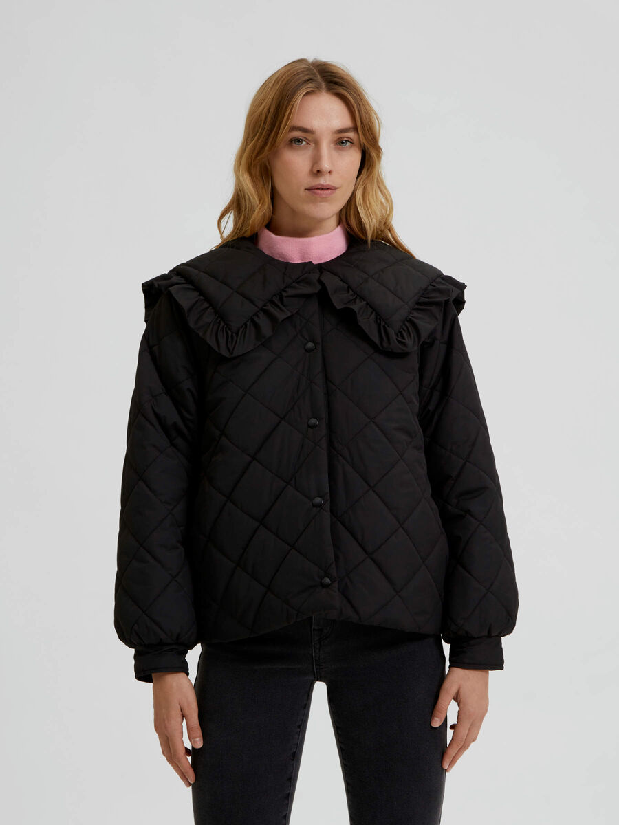 Selected QUILTED JACKET, Black, highres - 16083367_Black_003.jpg