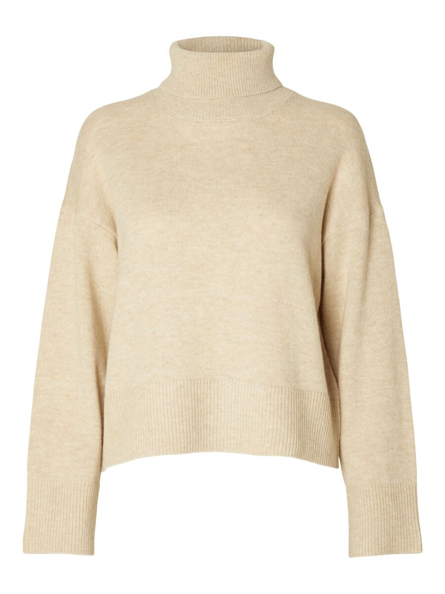 Selected WOLMIX ROLKRAAG SWEATER, Off. White Melange, highres - 16093235_OffWhiteMelange_001.jpg