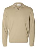 Selected KNITTED POLO JUMPER, Pure Cashmere, highres - 16092666_PureCashmere_001.jpg