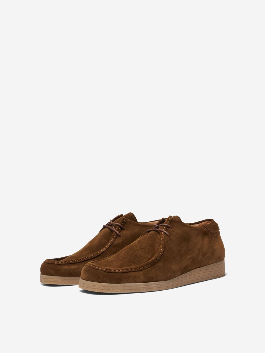 WILDLEDER MOC-TOE-SCHUHE | Braun | SELECTED HOMME®
