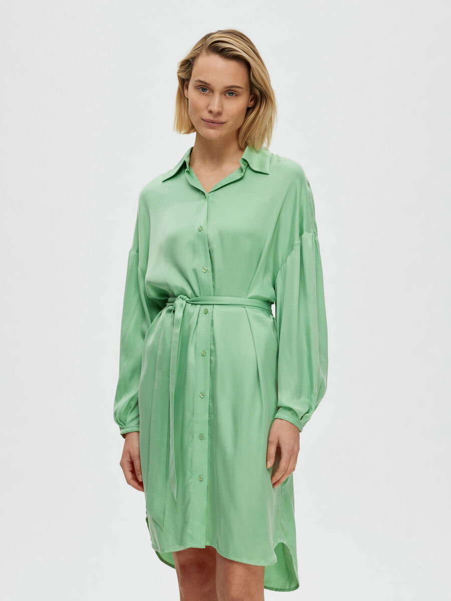LONGSLEEVED SHIRT DRESS Green SELECTED FEMME®