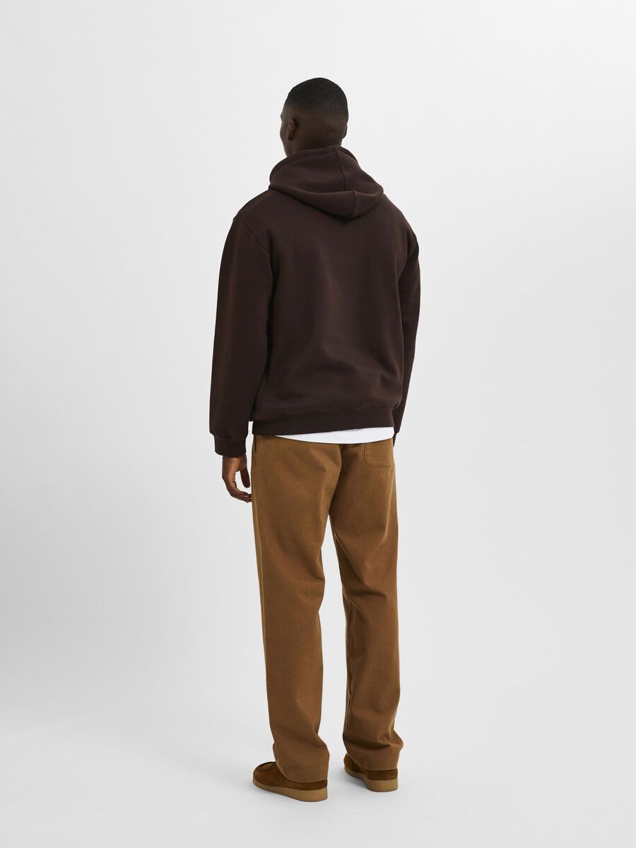 Selected LONG SLEEVED HOODIE, Coffee Bean, highres - 16085886_CoffeeBean_004.jpg