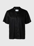 Selected PRINTET KORTÆRMET SKJORTE, Black, highres - 16093915_Black_001.jpg