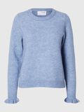 Selected WOOL BLEND RUFFLED SLEEVE PULLOVER, Endless Sky, highres - 16094269_EndlessSky_1113605_001.jpg