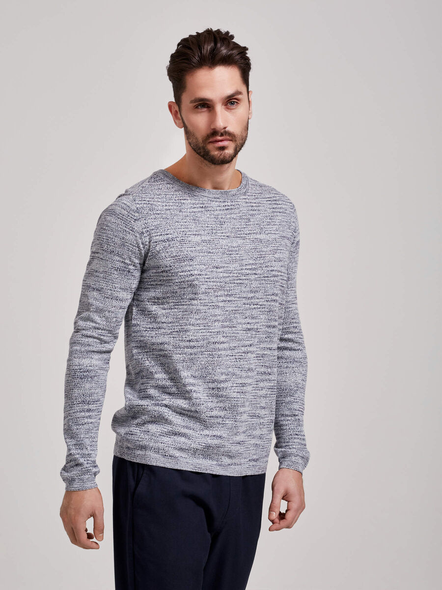 Selected CREW-NECK - SWEATER, Forever Blue, highres - 16054724_ForeverBlue_545197_003.jpg