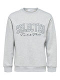 Selected BEDRUKT SWEATSHIRT, Light Grey Melange, highres - 16085674_LightGreyMelange_001.jpg