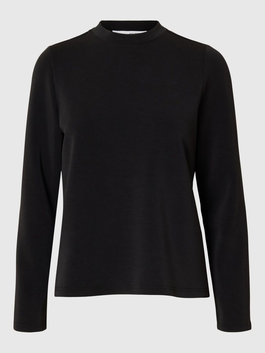 Selected BOXY FIT LONGSLEEVE, Black, highres - 16096023_Black_001.jpg